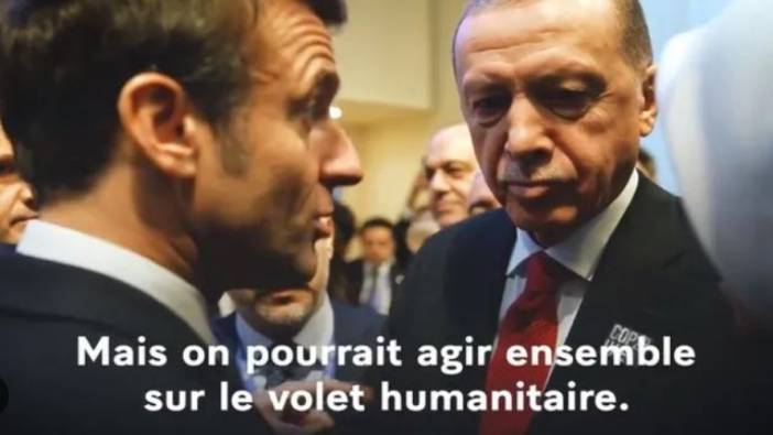 Macron Erdoğan ile görüntüsünü paylaştı