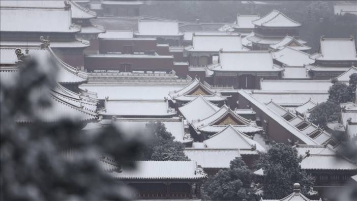 Binlerce uçak seferi iptal edildi. Çin'de kar esareti