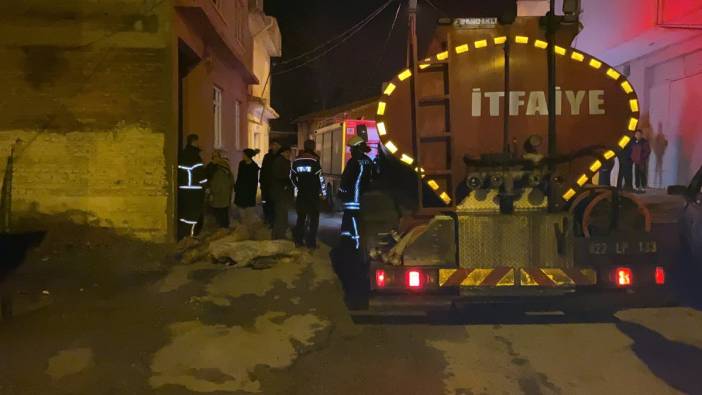 Edirne’de bir evde çıkan yangın güçlükle söndürüldü