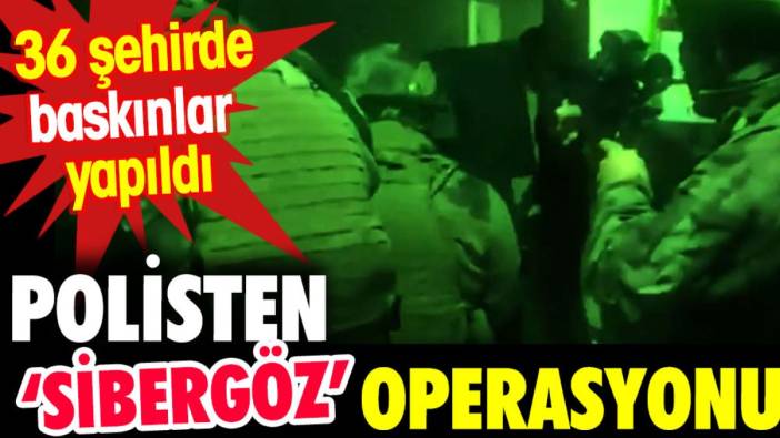 Polisten 'Sibergöz' operasyonu. 36 şehirde baskınlar düzenlendi