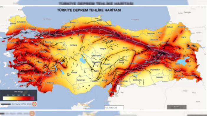 Türkiye fay hattı haritası güncellendi. 45 il risk altında