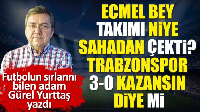 İstanbulspor Başkanı Ecmel Sarıalioğlu takımın neden sahadan çekti? Yok artık