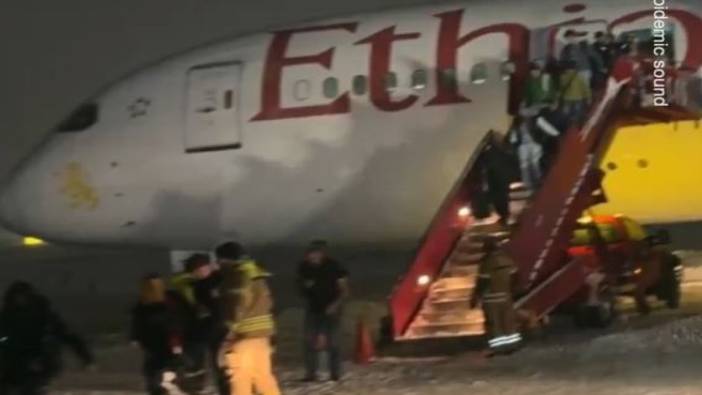 Oslo'da korkutan anlar. Etiyopya uçağı kalkış öncesi pisten çıktı