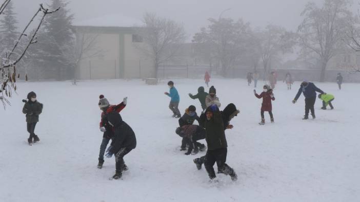 Erzincan'ın bir ilçesinde eğitime kar engeli
