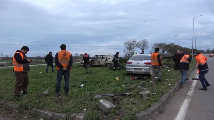 Samsun’da iki otomobilin karıştığı kazada 3 kişi yaralandı