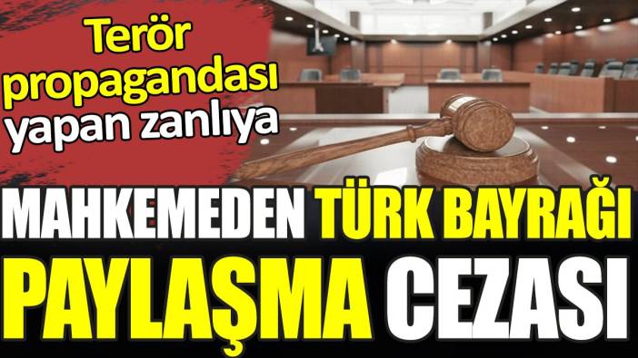 Terör propagandası yapan zanlıya mahkemeden Türk bayrağı paylaşma cezası