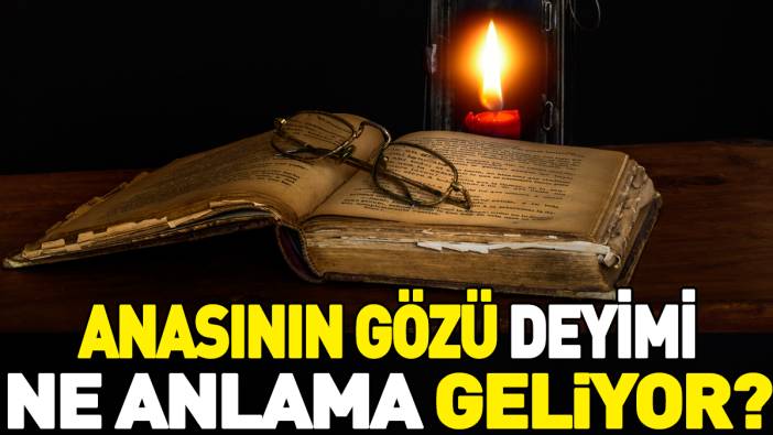 Anasının gözü deyimi ne anlama geliyor?