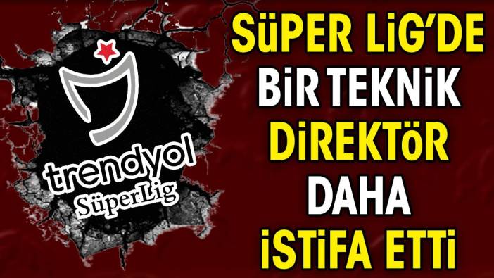 Süper Lig'de bir teknik direktör daha istifa etti