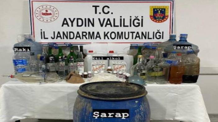 Aydın'da yılbaşı öncesi 290 litre sahte alkol ele geçirildi