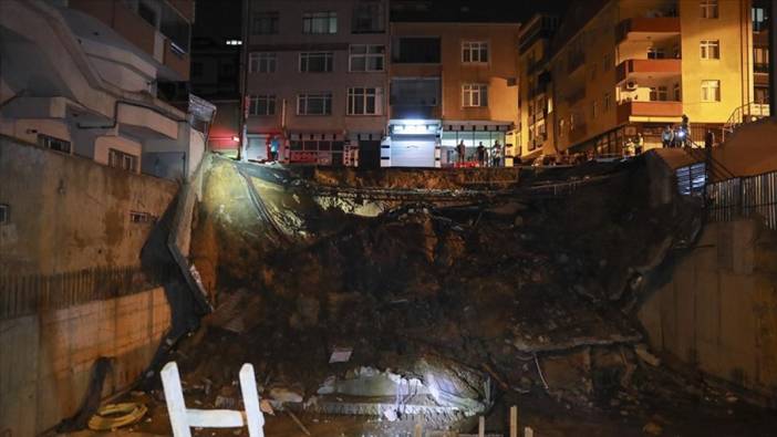 Üsküdar'da istinat duvarı çöktü; bina tedbir amaçlı boşaltıldı