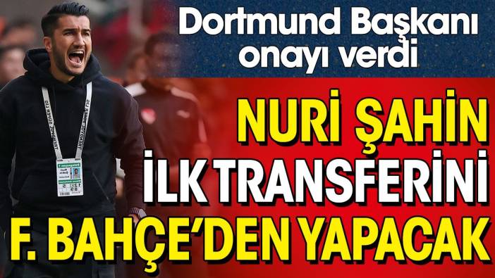 Nuri Şahin Dortmund'daki ilk transferini Fenerbahçe'den yapacak. Başkan onayladı
