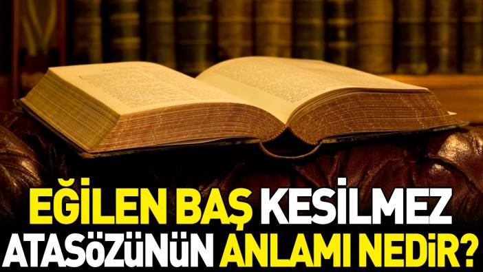 Eğilen baş kesilmez atasözünün anlamı nedir?