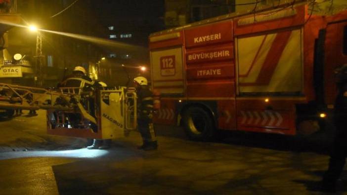 Kayseri'de apartmanın sığınağında yangın çıktı
