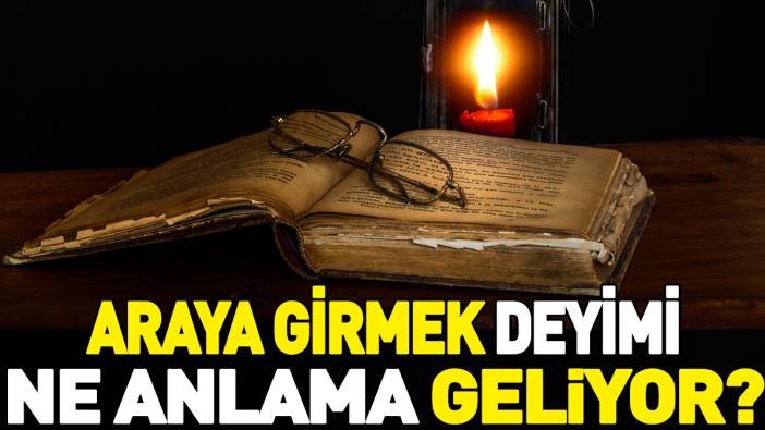 Araya girmek deyimi ne anlama geliyor?