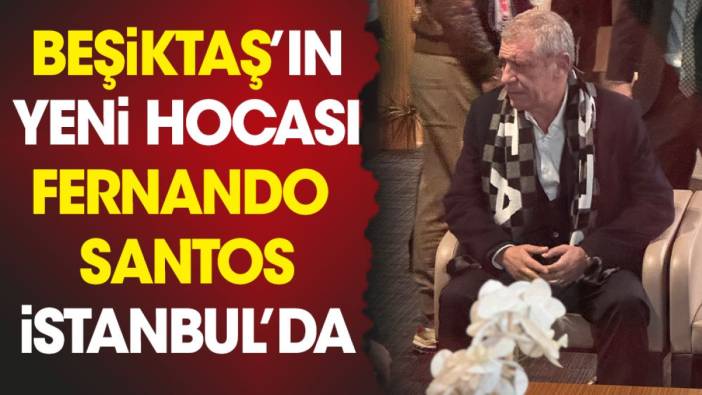 Beşiktaş'ın yeni hocası Fernando Santos İstanbul'da. Siyah Beyazlı atkıyla poz verdi