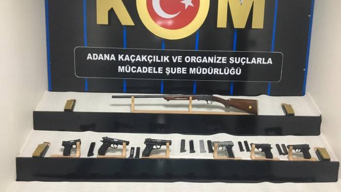 Adana'da 2 adreste 7 ruhsatsız silah ele geçirildi