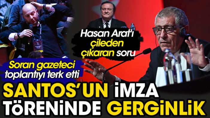 Fernando Santos'un imza töreninde gerginlik