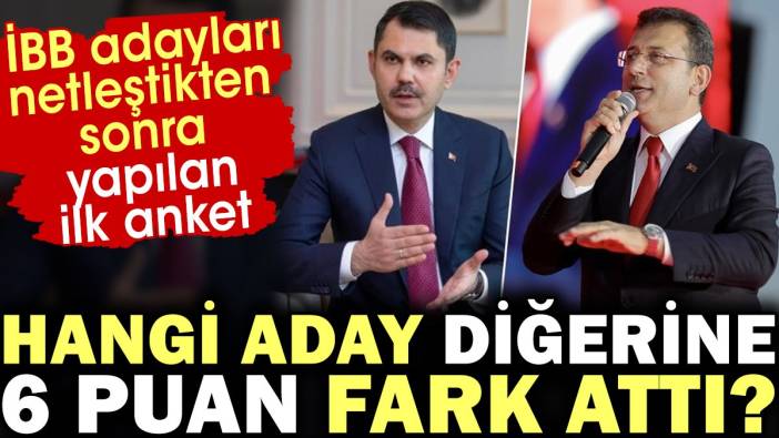 İstanbul anketi açıklandı. Hangi aday diğerine 6 puan fark atıyor ?