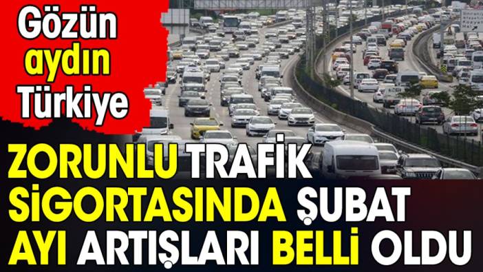 Zorunlu trafik sigortasında şubat ayı artışları belli oldu. Gözün aydın Türkiye