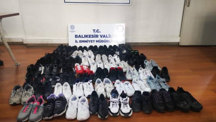 Bandırma'da ayakkabı hırsızı yakayı ele verdi
