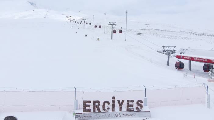 Erciyes’te kar kalınlığı 110 santimetreyi buldu