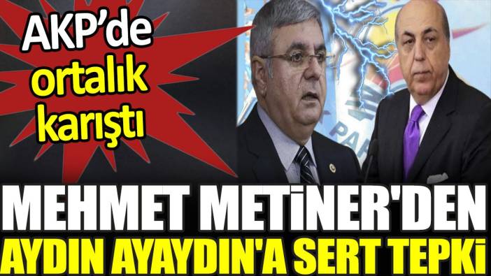 AKP'de ortalık karıştı. Mehmet Metiner'den Aydın Ayaydın'a sert tepki