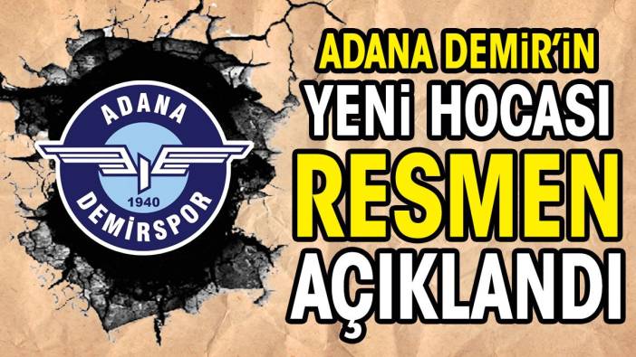 Adana Demirspor yeni teknik direktörünü resmen açıkladı. İmzalar atıldı