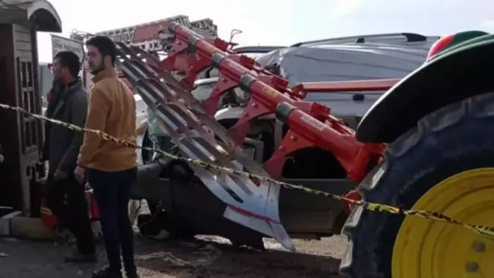 Traktöre çarpan polis memuru hayatını kaybetti