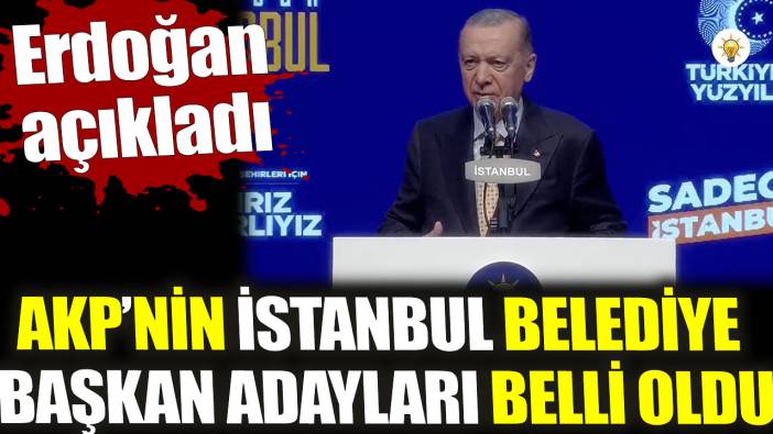 AKP'nin İstanbul ilçe adayları belli oldu. Erdoğan açıkladı