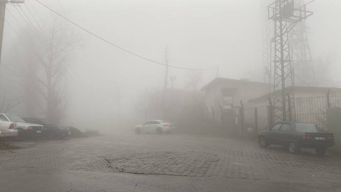 Zonguldak’ı sis ve yağmur esir aldı