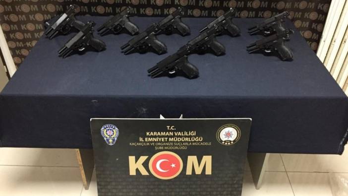 Karaman’da çok sayıda ruhsatsız silah ele geçirildi