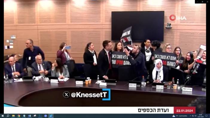 İsrailli esirlerin yakınları parlamentoyu bastı