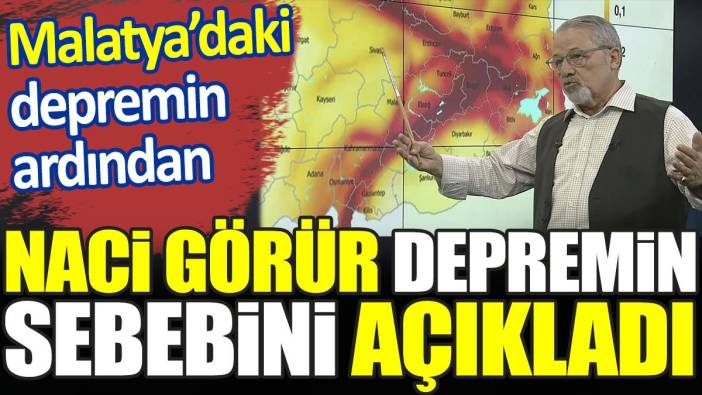 Naci Görür Malatya'da yaşanan depremin sebebini açıkladı