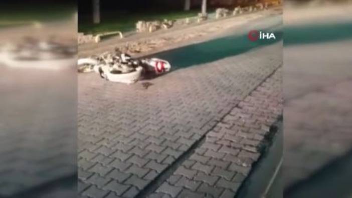 Malatya’da kontrolden çıkan motosiklet devrildi