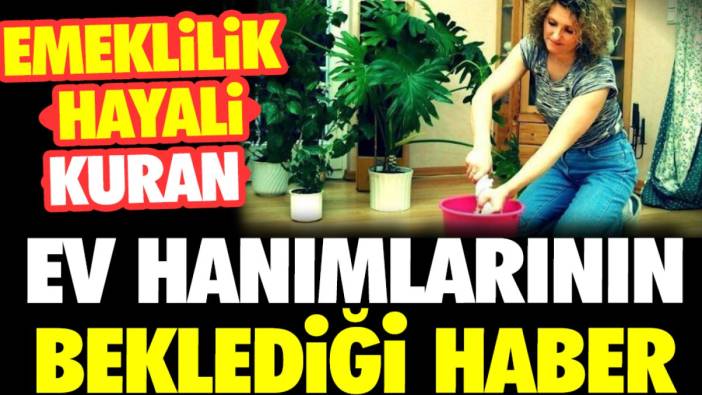 Emeklilik hayali kuran ev hanımlarının beklediği haber