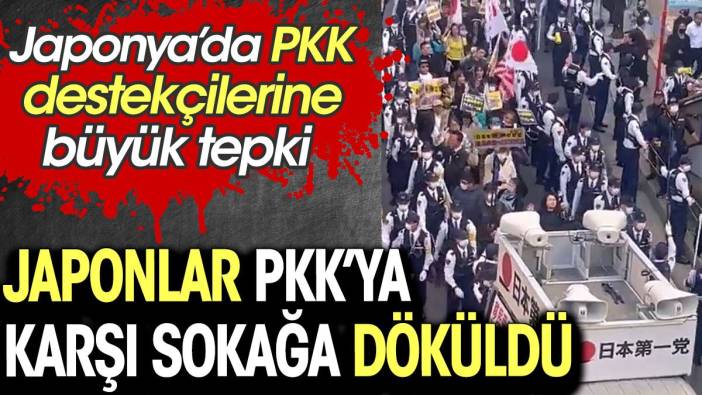 Japonlar PKK’ya karşı sokağa döküldü. Japonya'da PKK sempatizanlarına büyük tepki