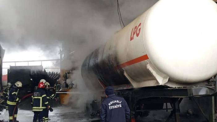 Kocaeli'nde LPG tankı patladı: Bir işçi yaralandı