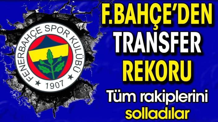 Fenerbahçe'den transfer rekoru. Rakiplerini solladılar