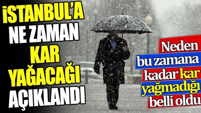 İstanbul'a ne zaman kar yağacağı açıklandı. Neden bu zamana kadar kar yağmadığı belli oldu