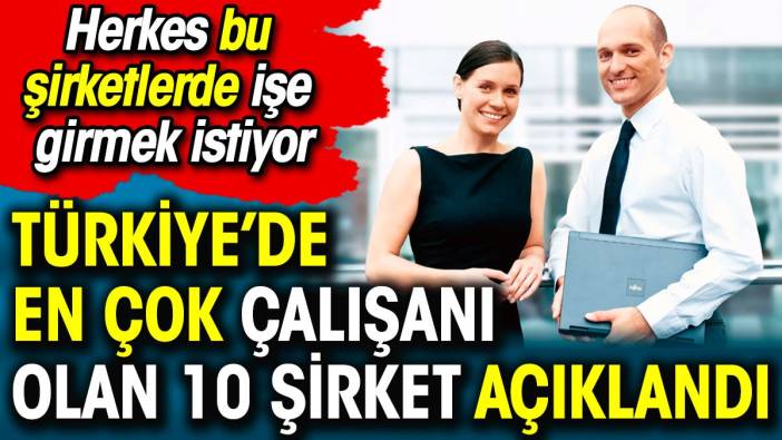 Türkiye’de en çok çalışanı olan 10 şirket açıklandı. Herkes bu şirketlerde işe girmek istiyor