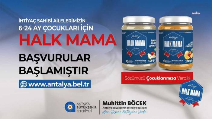Antalya Büyükşehir Belediyesi’nden ‘Halk mama’ projesi
