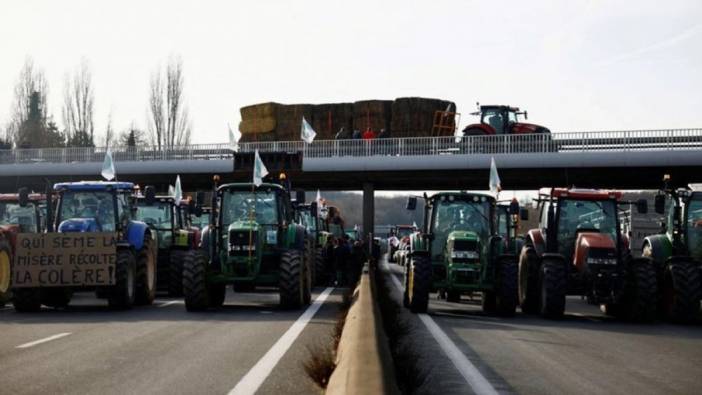 Çiftçiler şimdi de İspanya'da ayaklandı