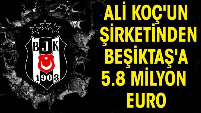 Ali Koç'un şirketinden Beşiktaş'a 5.8 milyon euro