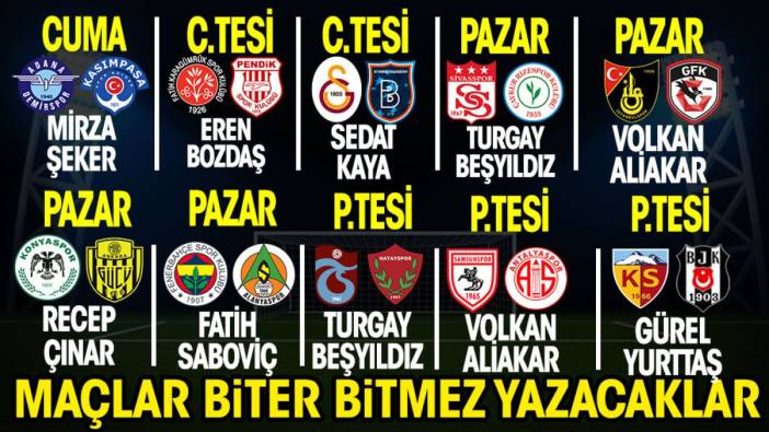 Süper Lig'de 25. hafta heyecanı Yeniçağ'da! Maçlar biter bitmez yazacaklar