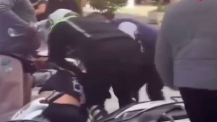 Alanya'da ehliyetsiz motosiklet sürücüsü polise zor anlar yaşattı: Yaka paça yakalama