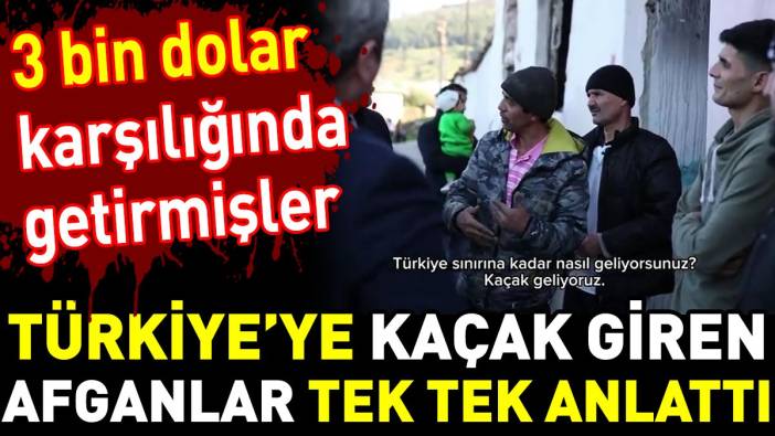 Türkiye’ye kaçak giren Afganlar tek tek anlattı. 3 bin dolar karşılığında getirmişler