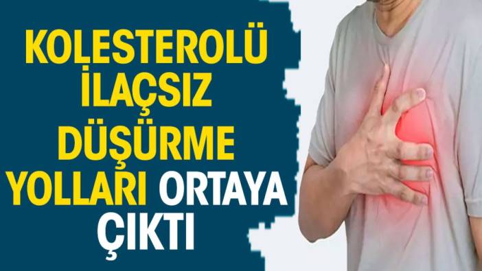 Kolesterolü ilaçsız düşürme yolları ortaya çıktı