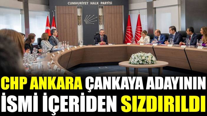 CHP Ankara Çankaya adayının ismi içeriden sızdırıldı