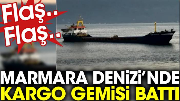 Son dakika.. Marmara Denizi'nde gemi battı