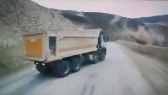 Erzincan'da yaşanan faciadan kıl oayı kurtulan kamyonlar